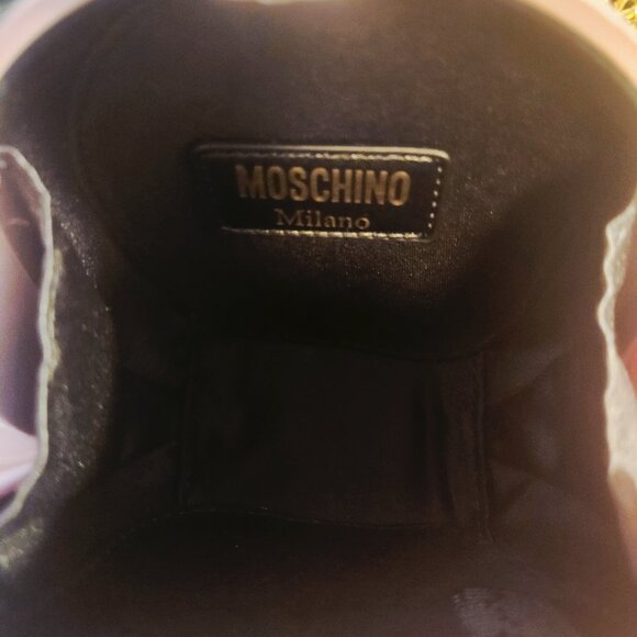 RARE MOSCHINO Hairdryer Crossbody Pink Bag with Gold Chain - Picture 3 of 8